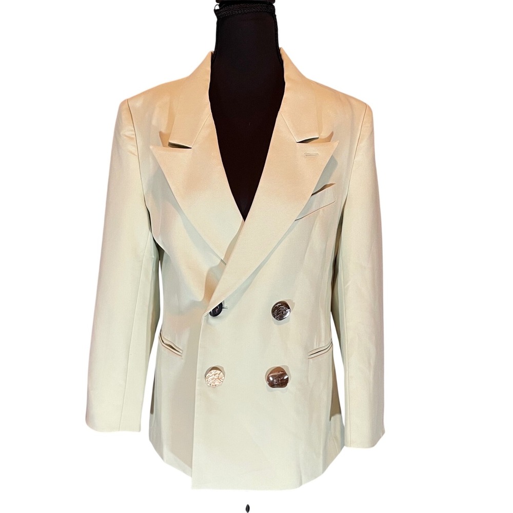 Quanta du Soleil Paris Sage Green Blazer Silk Lining 32 Minimalist Avant Garde